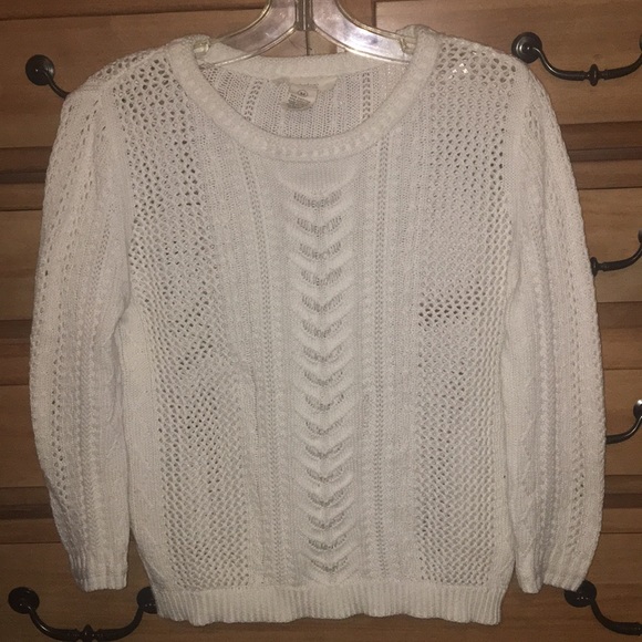 White Knit Sweater - Picture 1 of 3